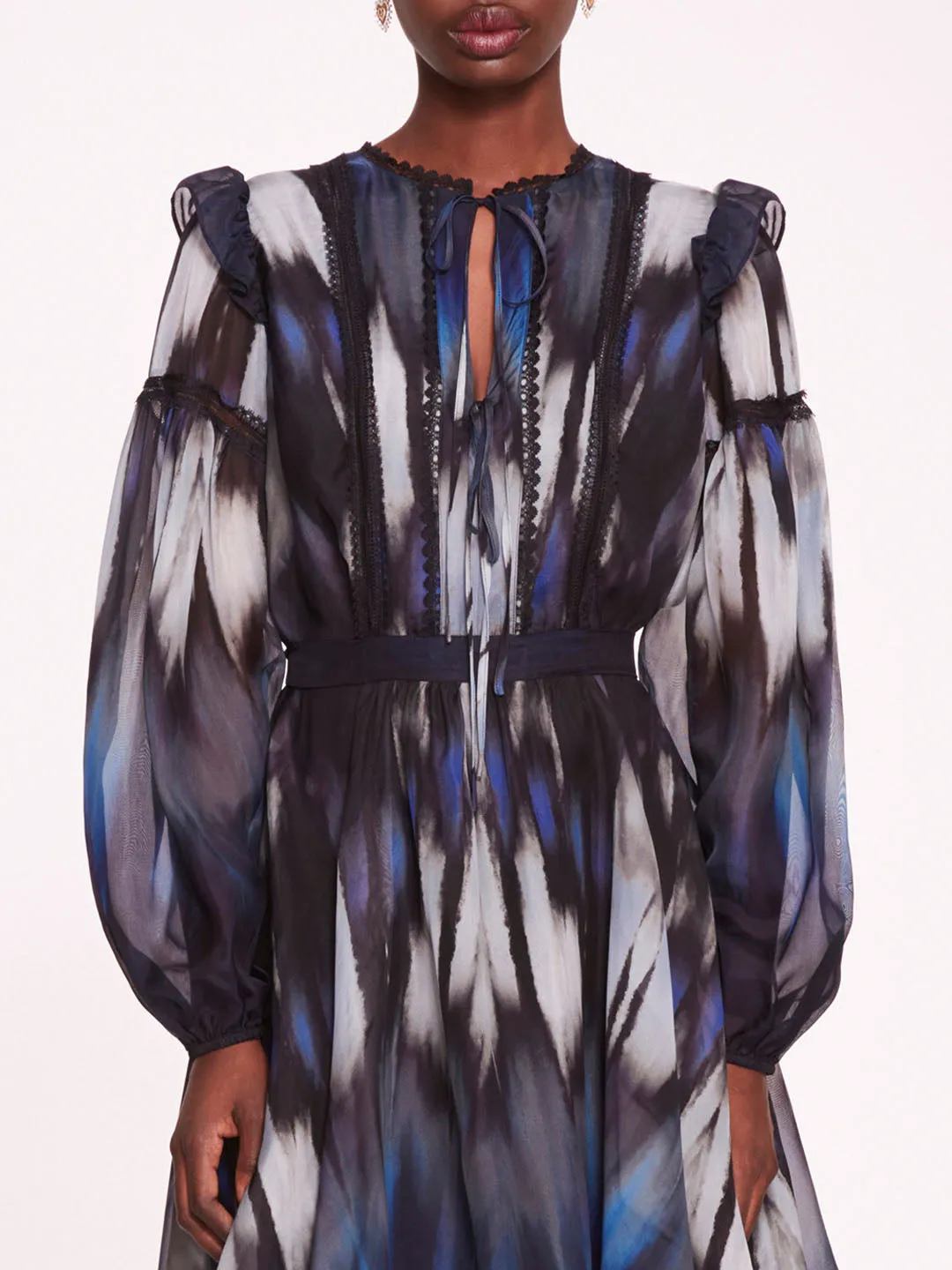 Abstract Viscose Mini Dress sold by Marchesa product image thumbnail 4