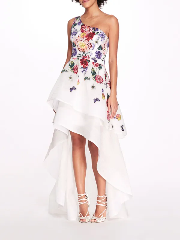One Shoulder Floral Gown sold by Marchesa