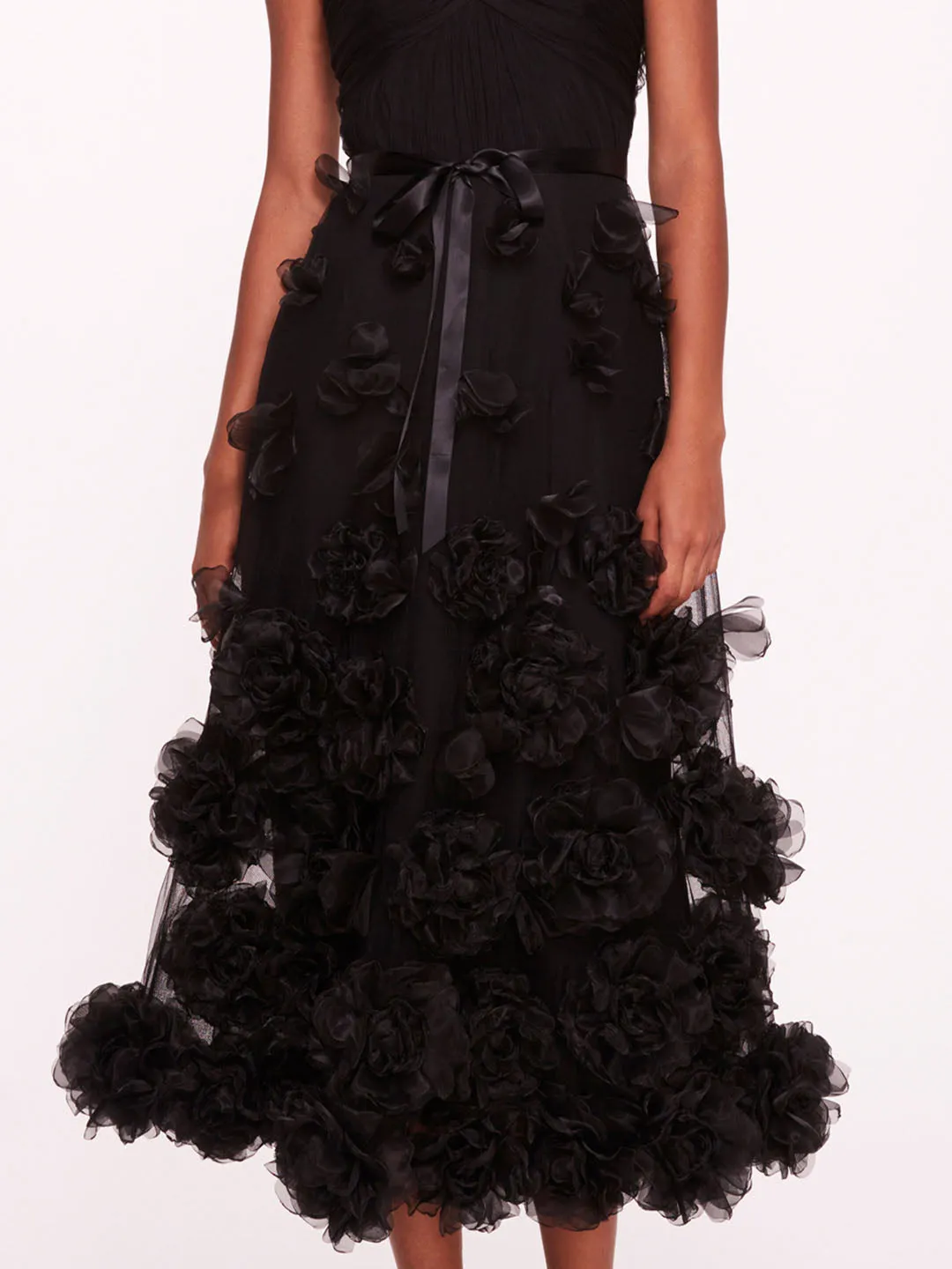 Tulle Rosette Midi Dress sold by Marchesa product image thumbnail 4