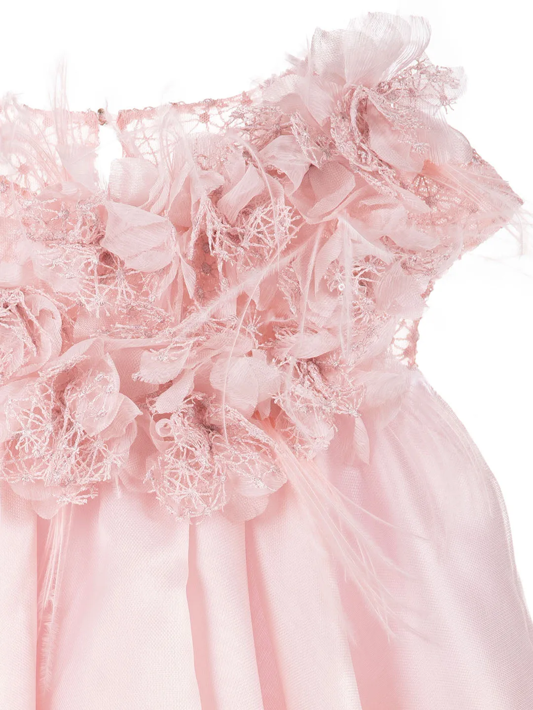 Flower Embellished Tulle Midi Gown sold by Marchesa product image thumbnail 4