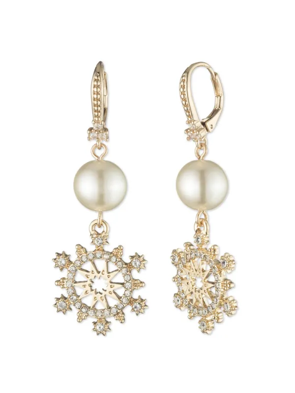 Gold Double Drop Earring sold by Marchesa