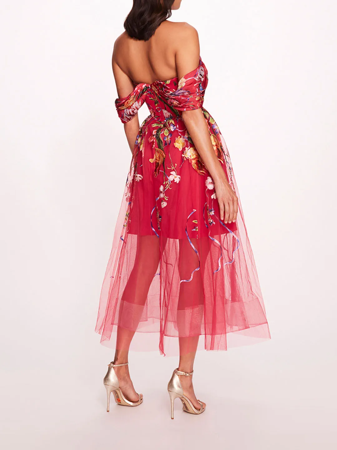 Ribbons Midi Dress sold by Marchesa product image thumbnail 2