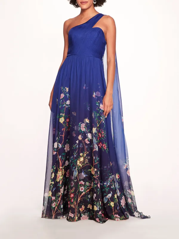 Flowering One Shoulder Gown sold by Marchesa