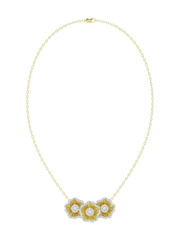 Halo Flower Yellow Pendant Necklace sold by Marchesa