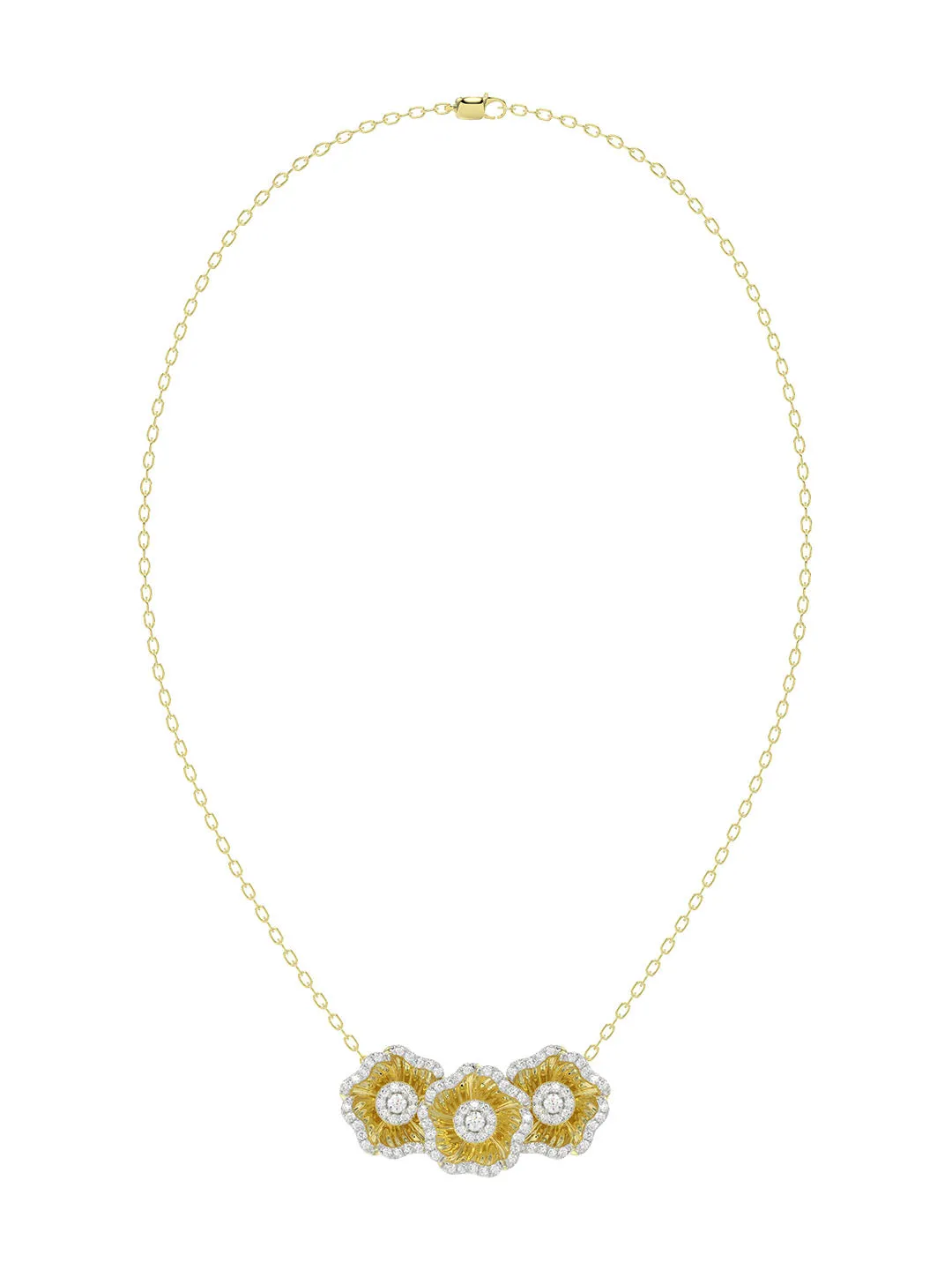 Halo Flower Yellow Pendant Necklace sold by Marchesa