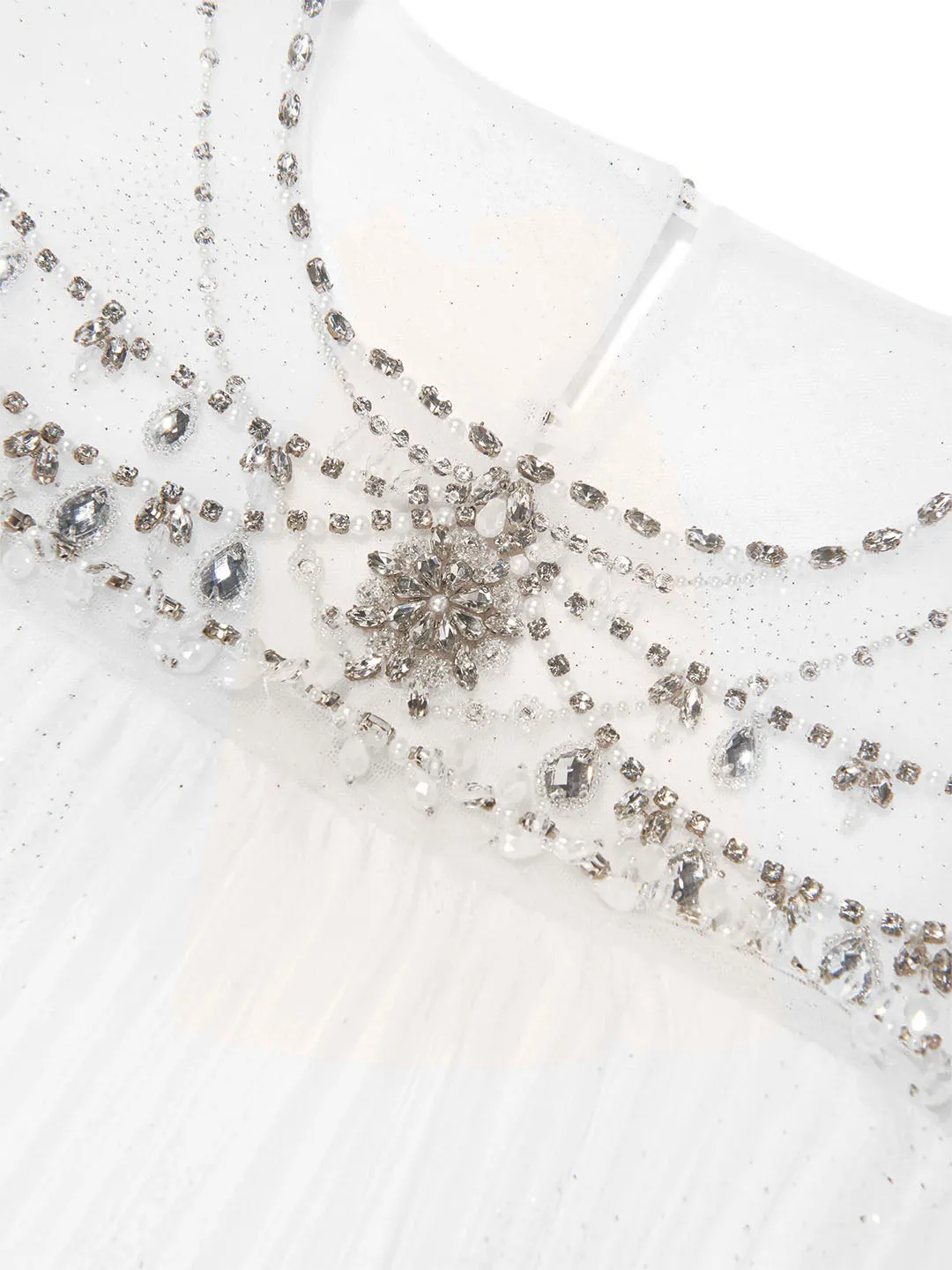 Jewel-Embellished Tulle Dress sold by Marchesa product image thumbnail 3