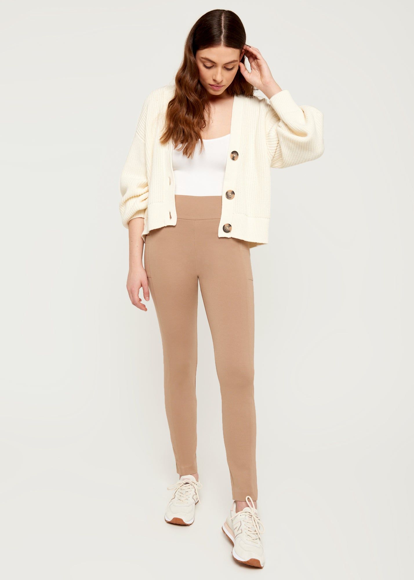 Jessica Beige Biker Pant sold by Margaret M