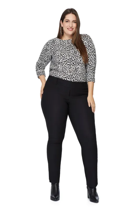 Kelly Bootcut Slimming Pant in Black sold by Margaret M