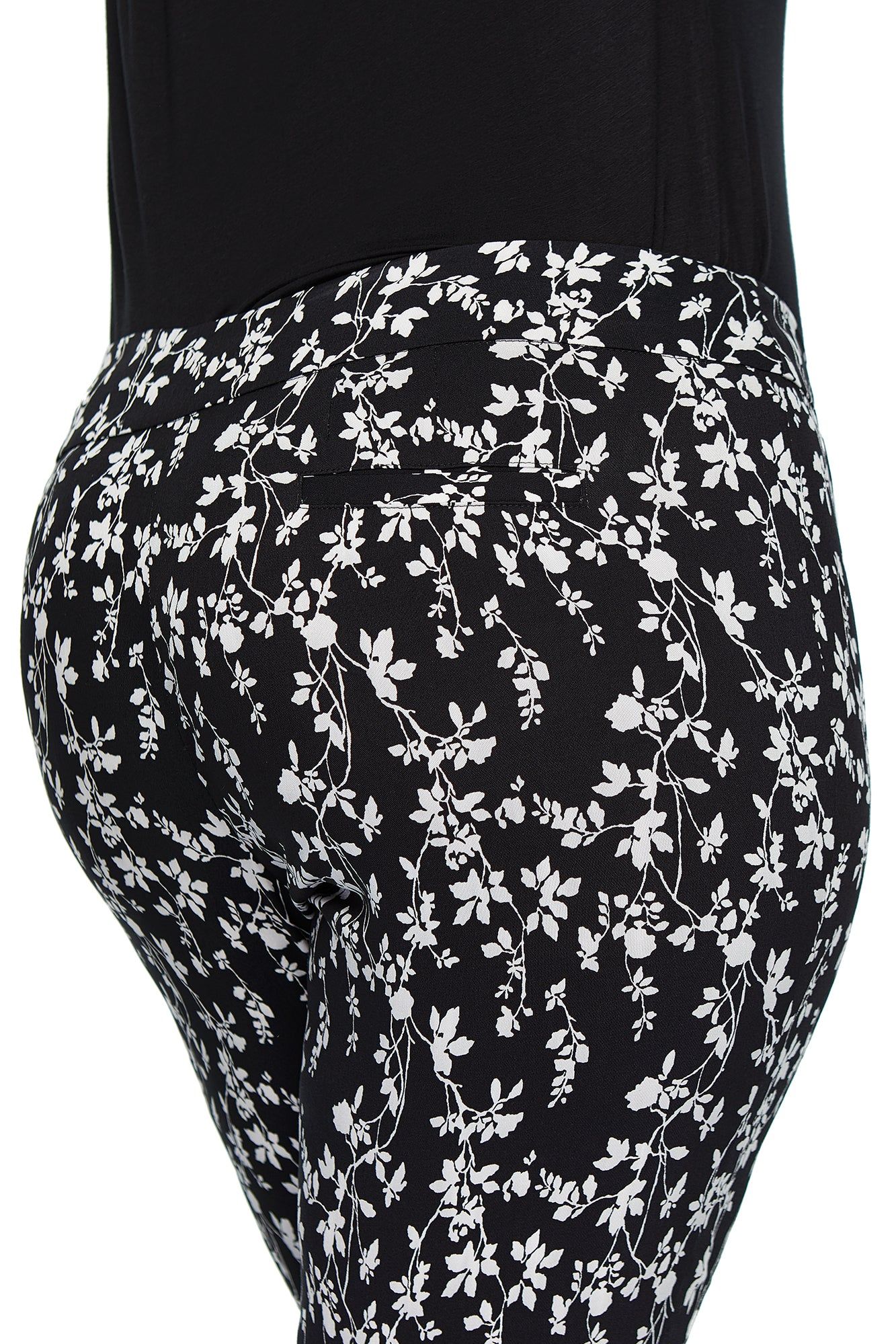 Marlie Black/White Floral Slimming Pant sold by Margaret M product image thumbnail 3