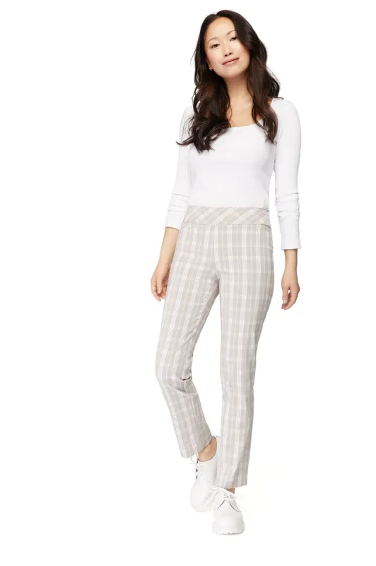 Marlie Beige/White Plaid Slimming Pant sold by Margaret M