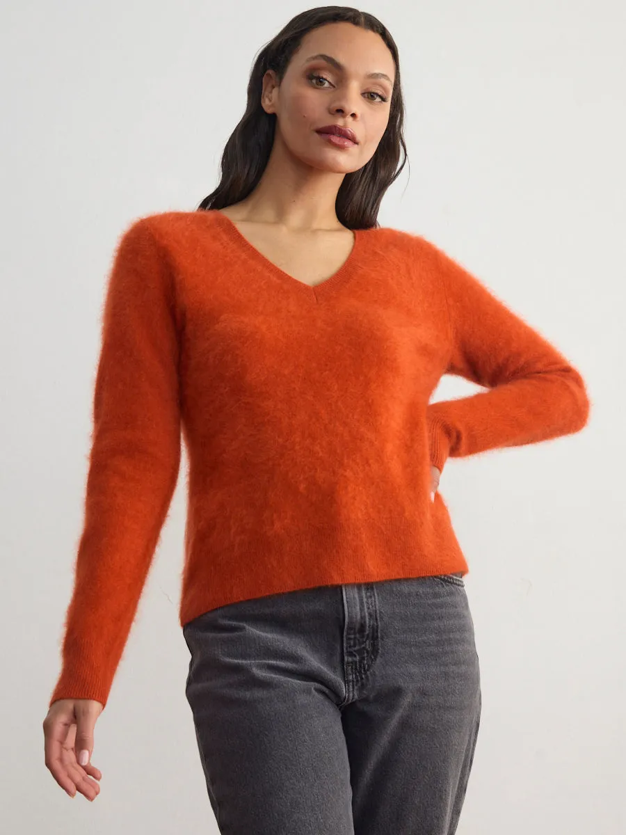 BRUSHED CASHMERE VEE sold by Margaret O'Leary product image thumbnail 4