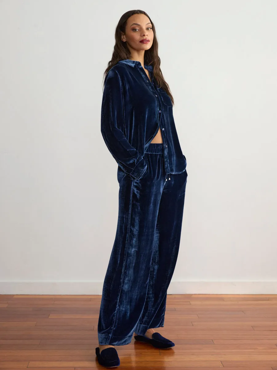 VELVET BUTTON DOWN SHIRT sold by Margaret O'Leary product image thumbnail 5