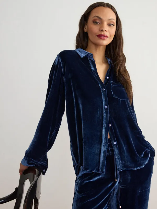 VELVET BUTTON DOWN SHIRT sold by Margaret O'Leary