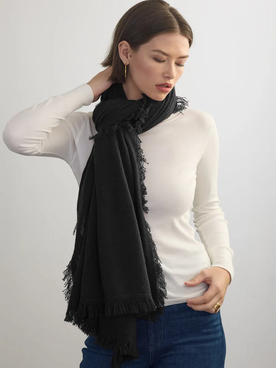 CASHMERE FRINGE SCARF sold by Margaret O'Leary product image thumbnail 5