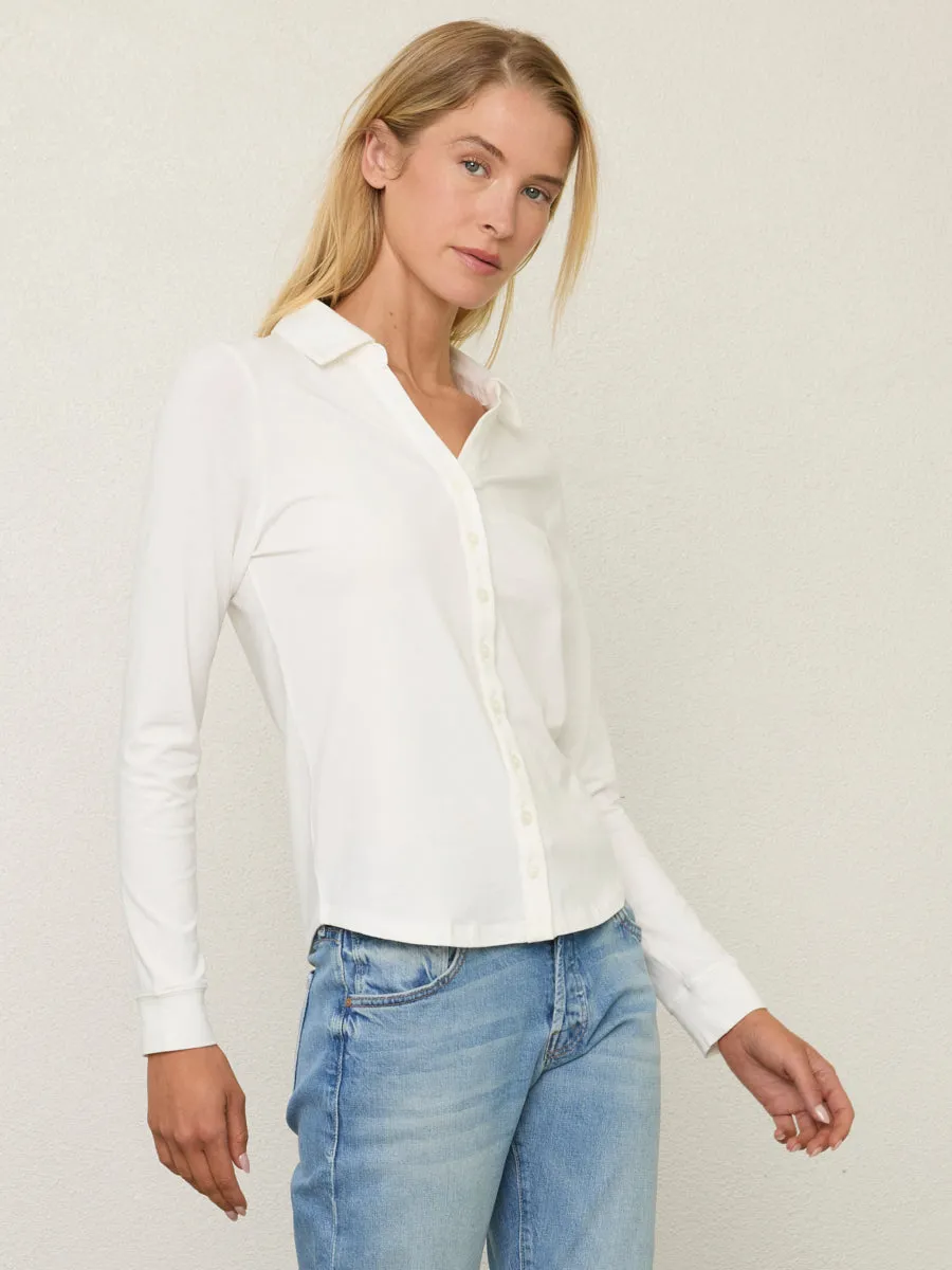 STRETCH PIMA LONG SLEEVE SHIRT sold by Margaret O'Leary product image thumbnail 4