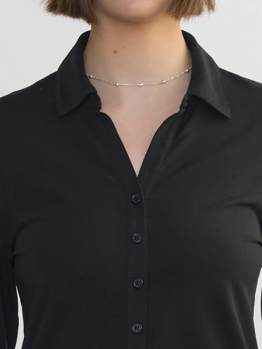 STRETCH PIMA LONG SLEEVE SHIRT sold by Margaret O'Leary product image thumbnail 2