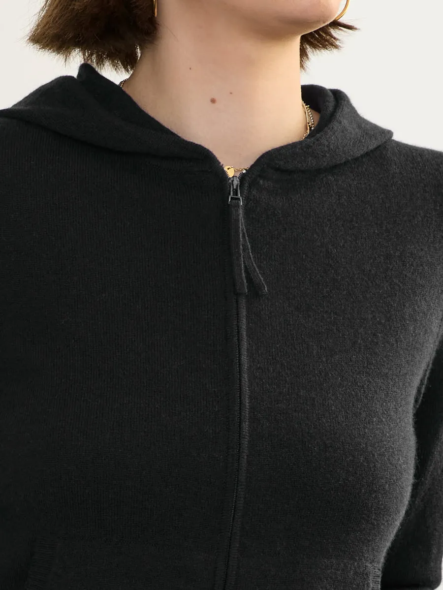 FITTED CASHMERE HOODIE sold by Margaret O'Leary product image thumbnail 2