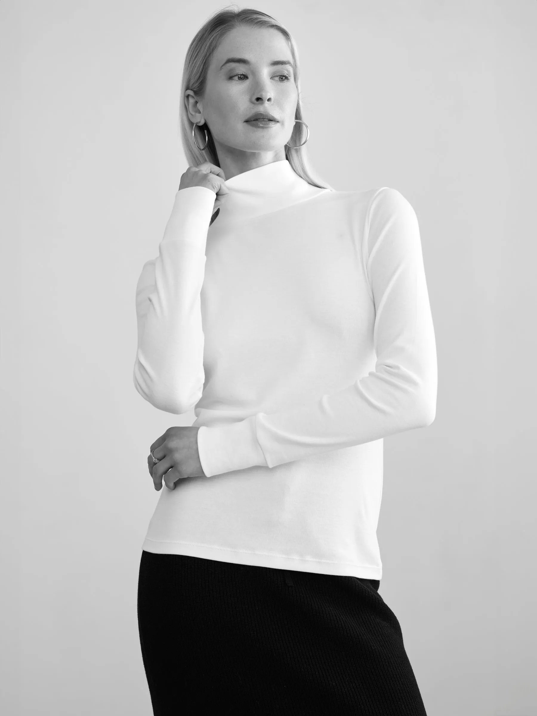 RIBBED COTTON L/S TURTLENECK sold by Margaret O'Leary