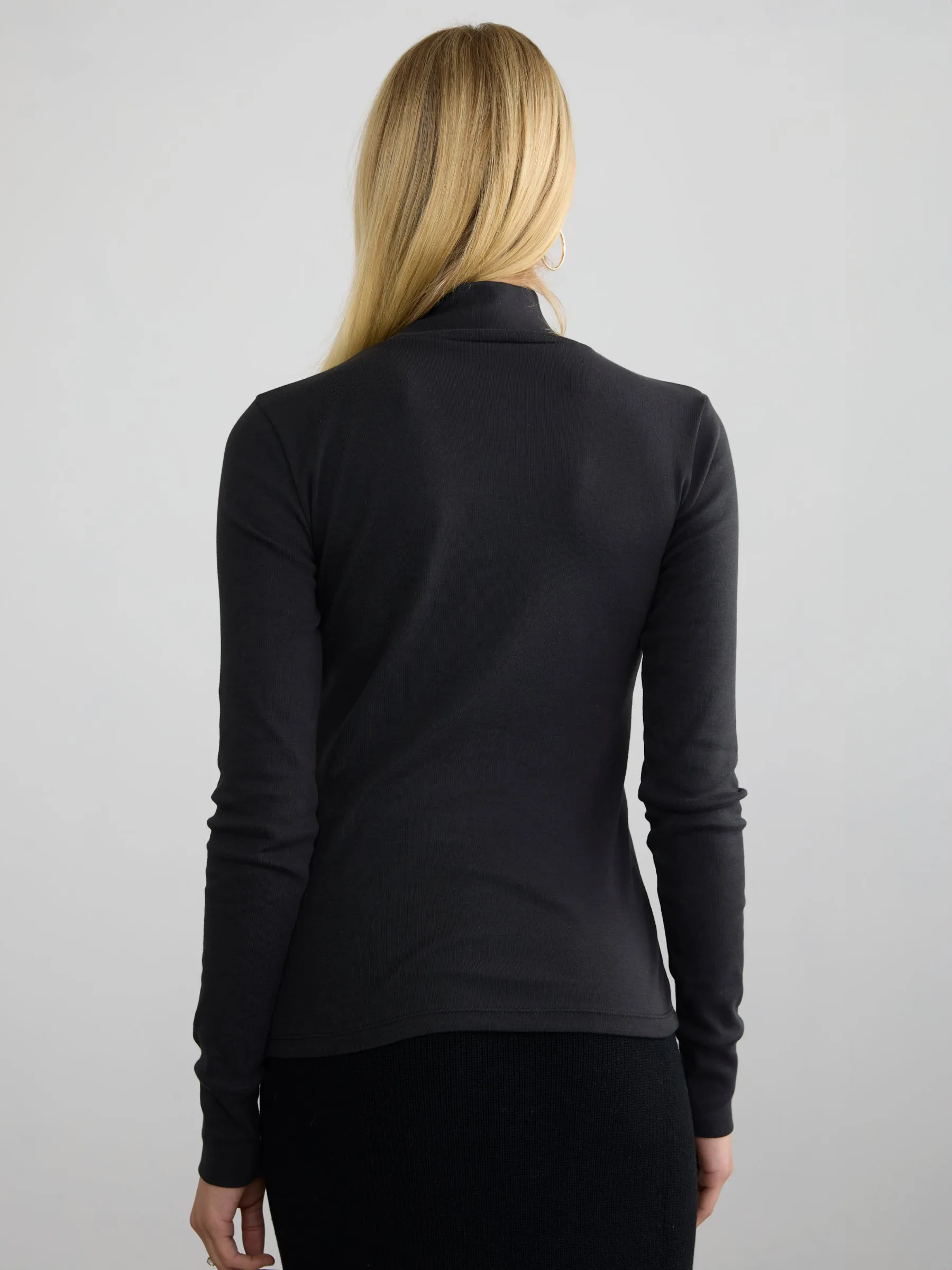 RIBBED COTTON L/S TURTLENECK sold by Margaret O'Leary product image thumbnail 5