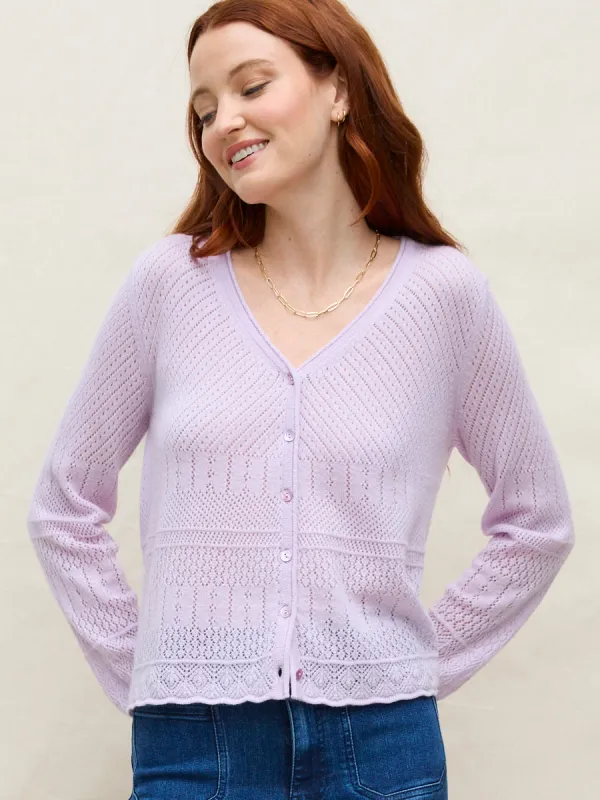 LACE CASHMERE CARDI made by Margaret O'Leary
