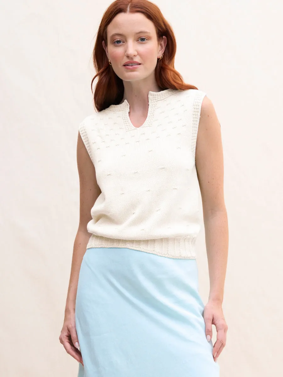 NINA SPLIT NECK TANK sold by Margaret O'Leary