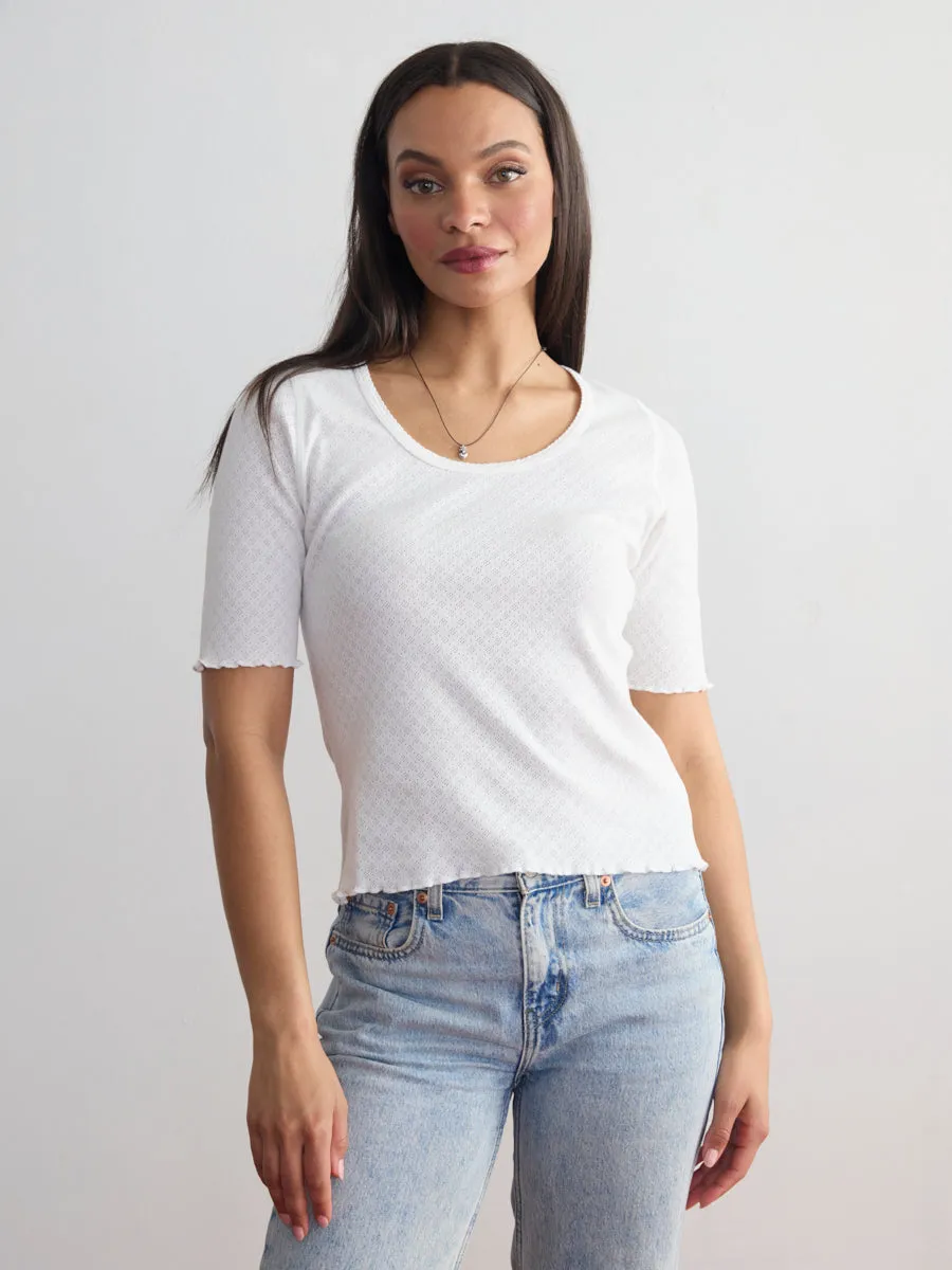 POINTELLE TEE sold by Margaret O'Leary product image thumbnail 2