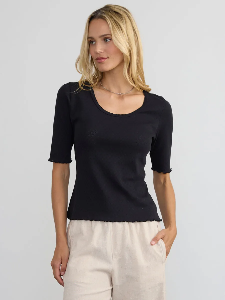 POINTELLE TEE sold by Margaret O'Leary product image thumbnail 4