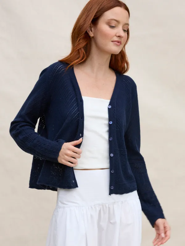 LACE CASHMERE CARDI made by Margaret O'Leary
