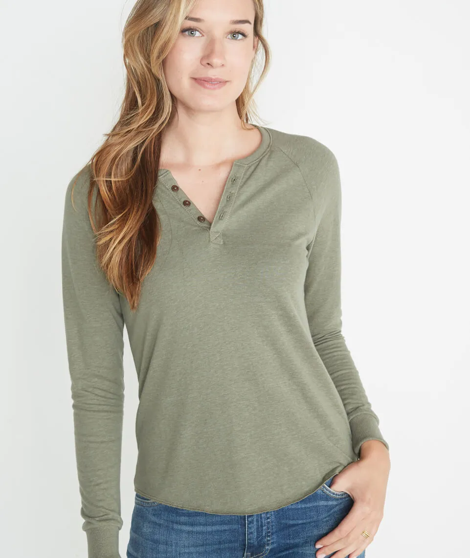 Double Knit Henley in Admiral Green sold by Marine Layer product image thumbnail 2