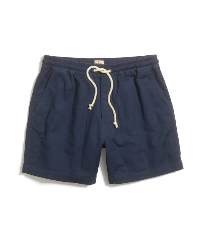 6" Saturday Stretch Beach Short in Dark Navy sold by Marine Layer