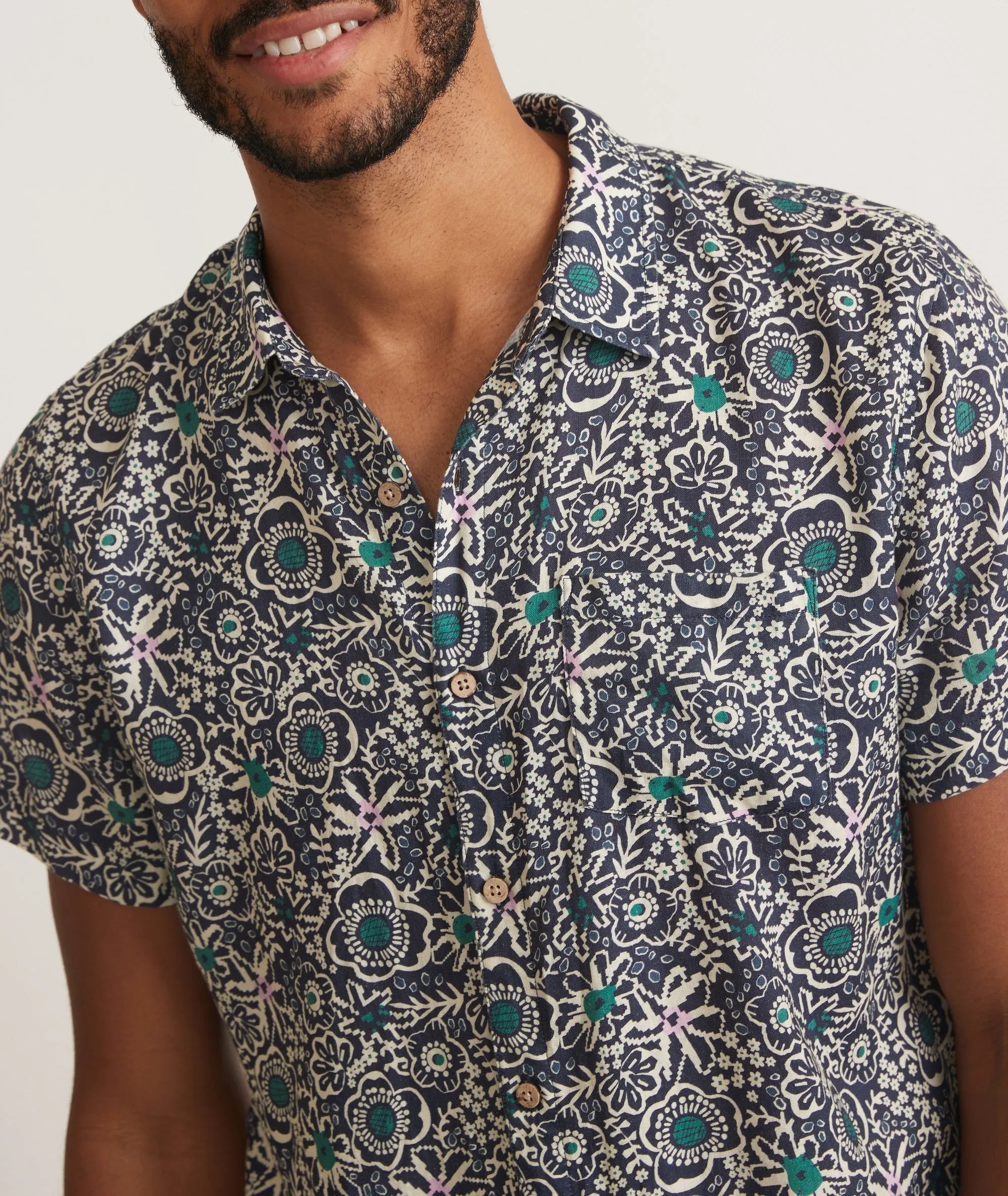 TENCEL Linen Shirt sold by Marine Layer product image thumbnail 3