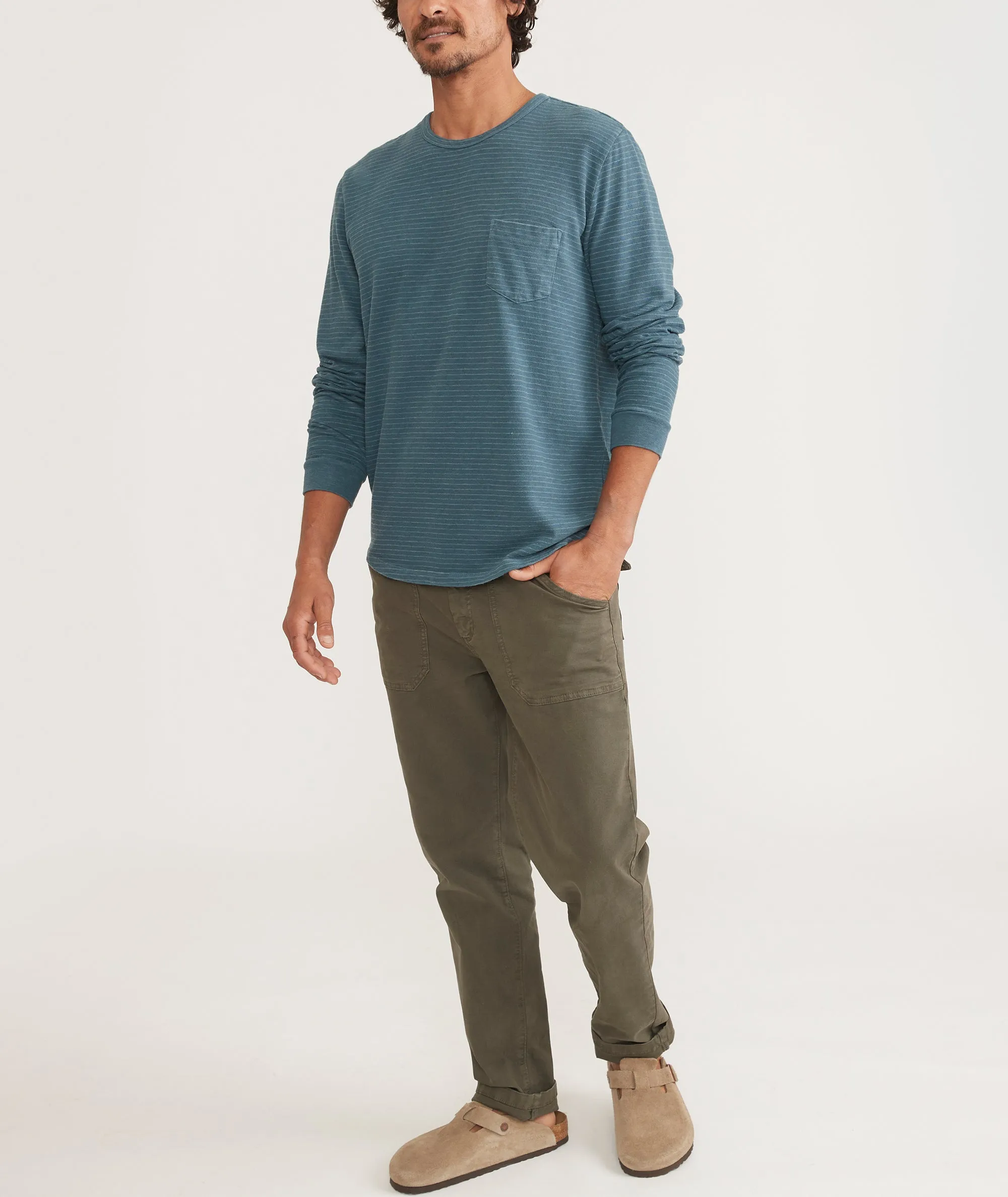 Vintage Heavy Slub Long Sleeve Pocket Tee sold by Marine Layer product image thumbnail 3