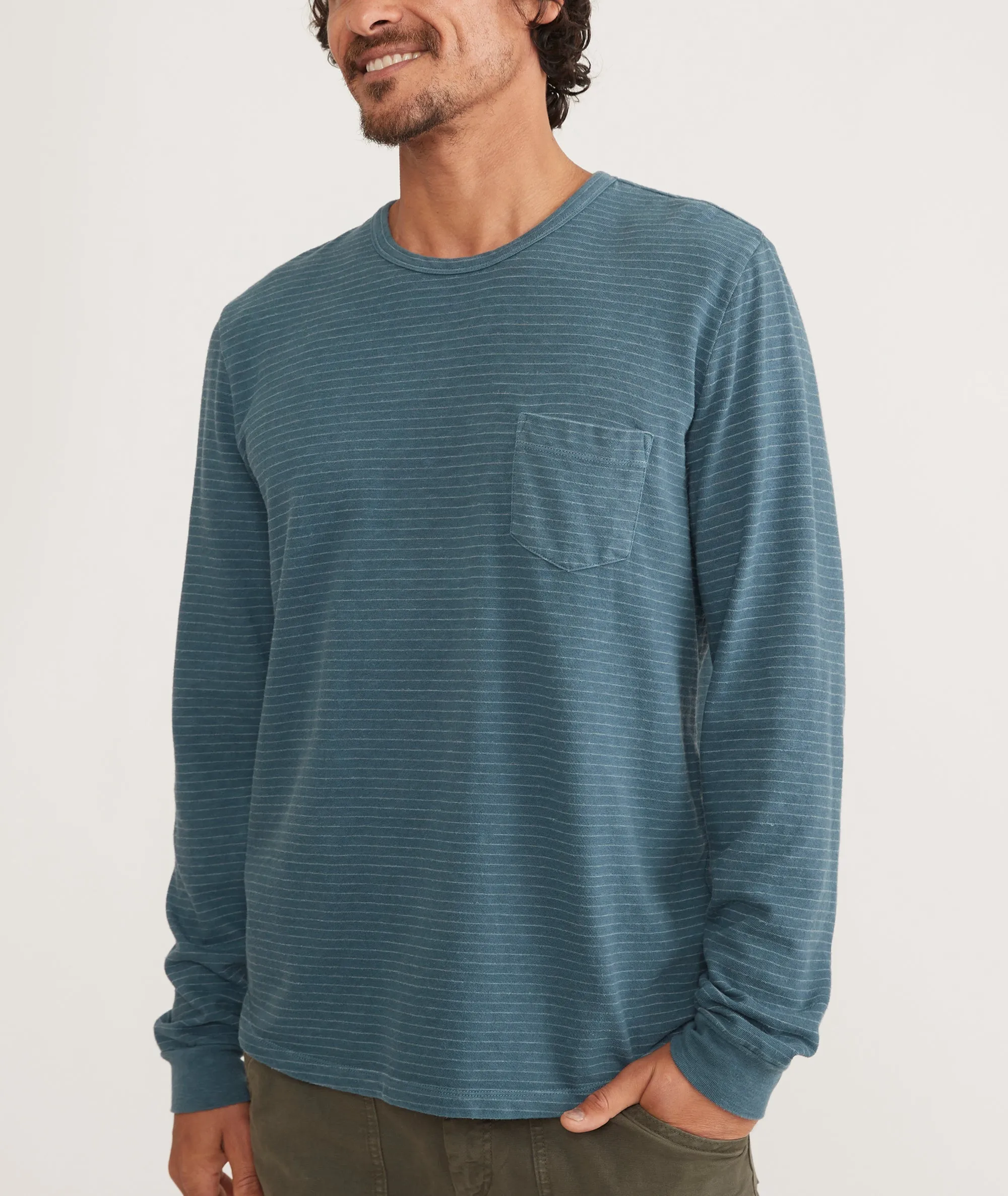 Vintage Heavy Slub Long Sleeve Pocket Tee sold by Marine Layer