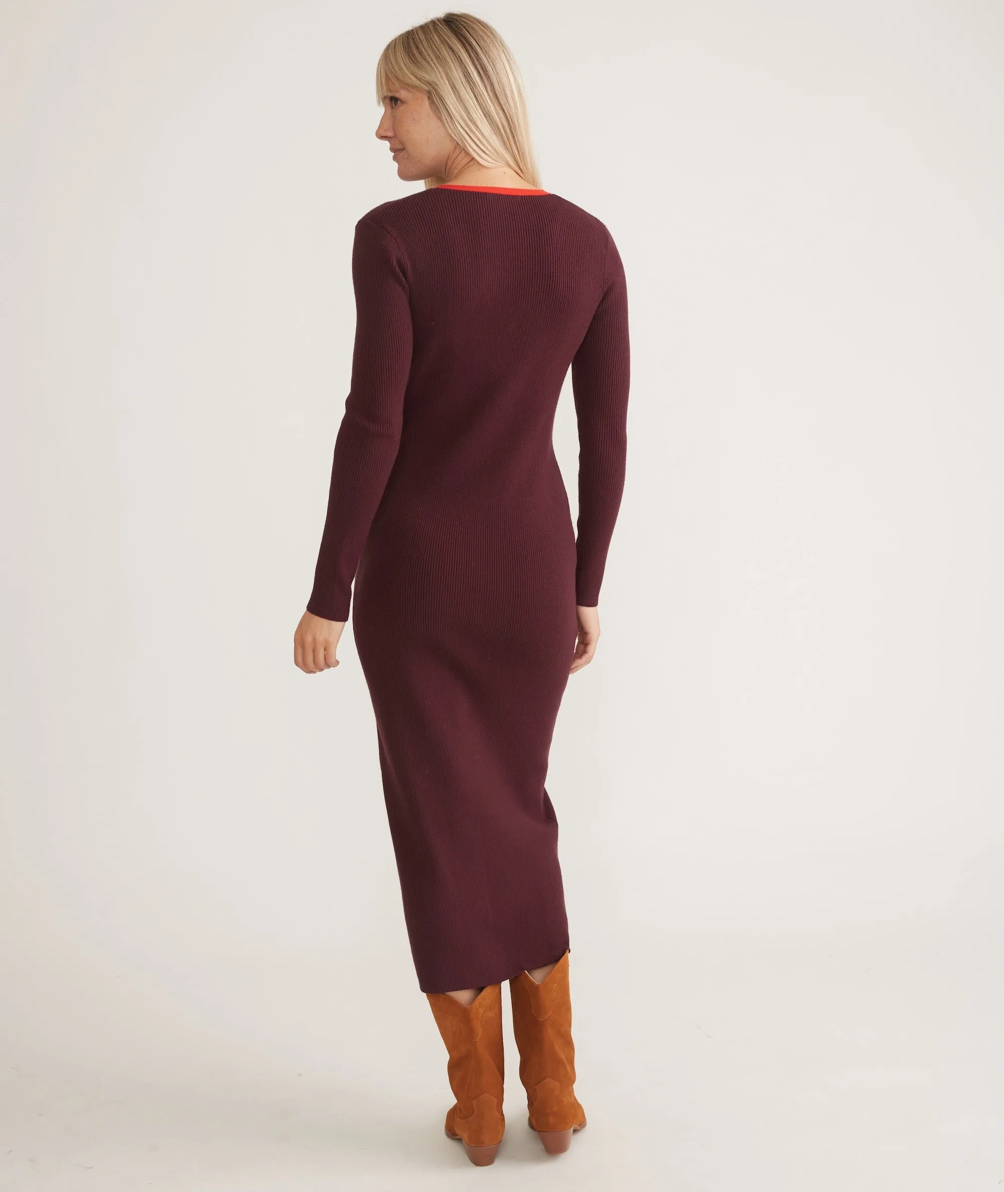 open lace back dress Lexi Long Sleeve Scuba Ruched Side Dress