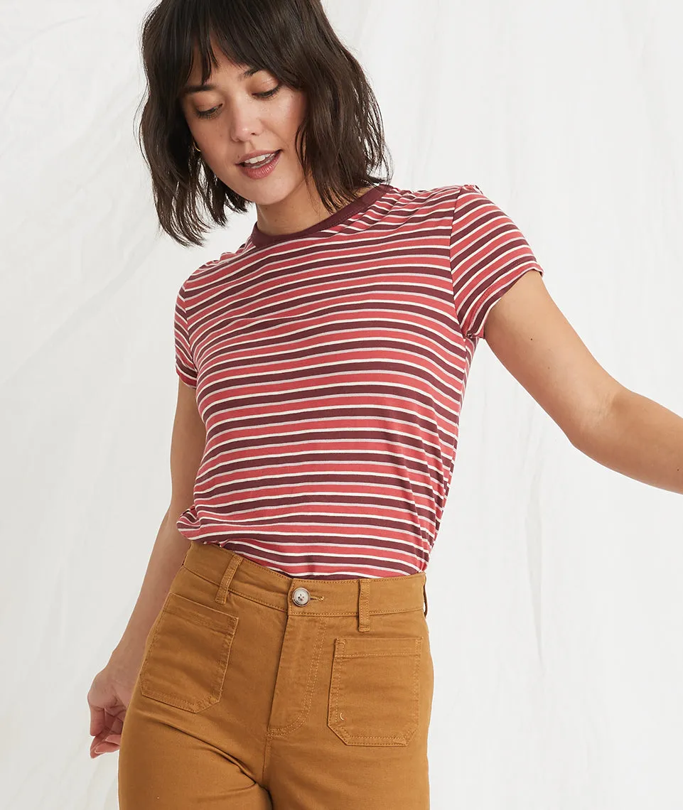 Classic Crew in Red Multi Stripe sold by Marine Layer product image thumbnail 2