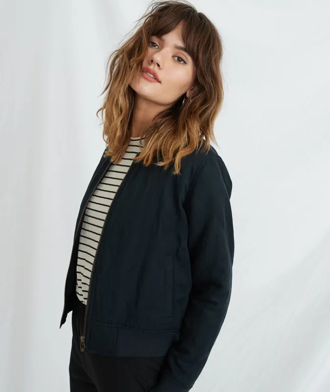 York Quilted Bomber sold by Marine Layer