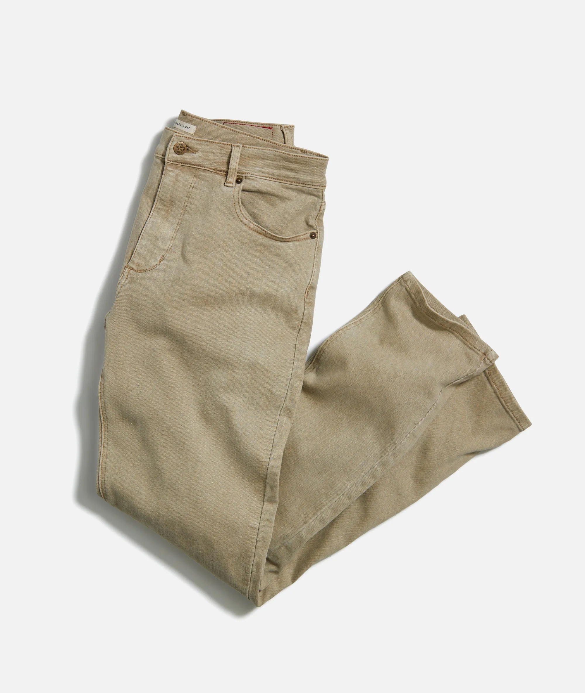 5 Pocket Athletic Fit Twill Pant sold by Marine Layer