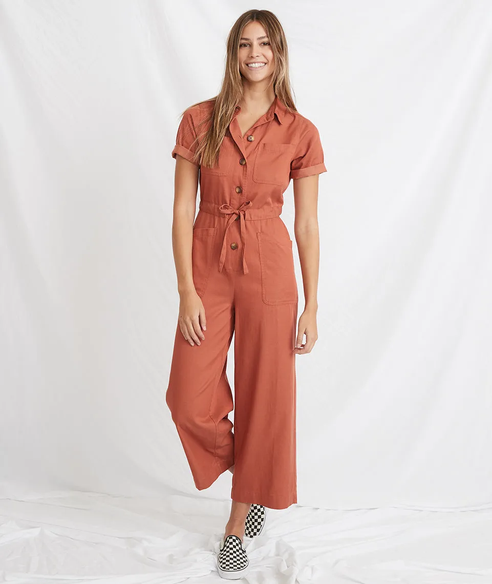 Joni Jumpsuit in Baked Clay sold by Marine Layer product image thumbnail 5
