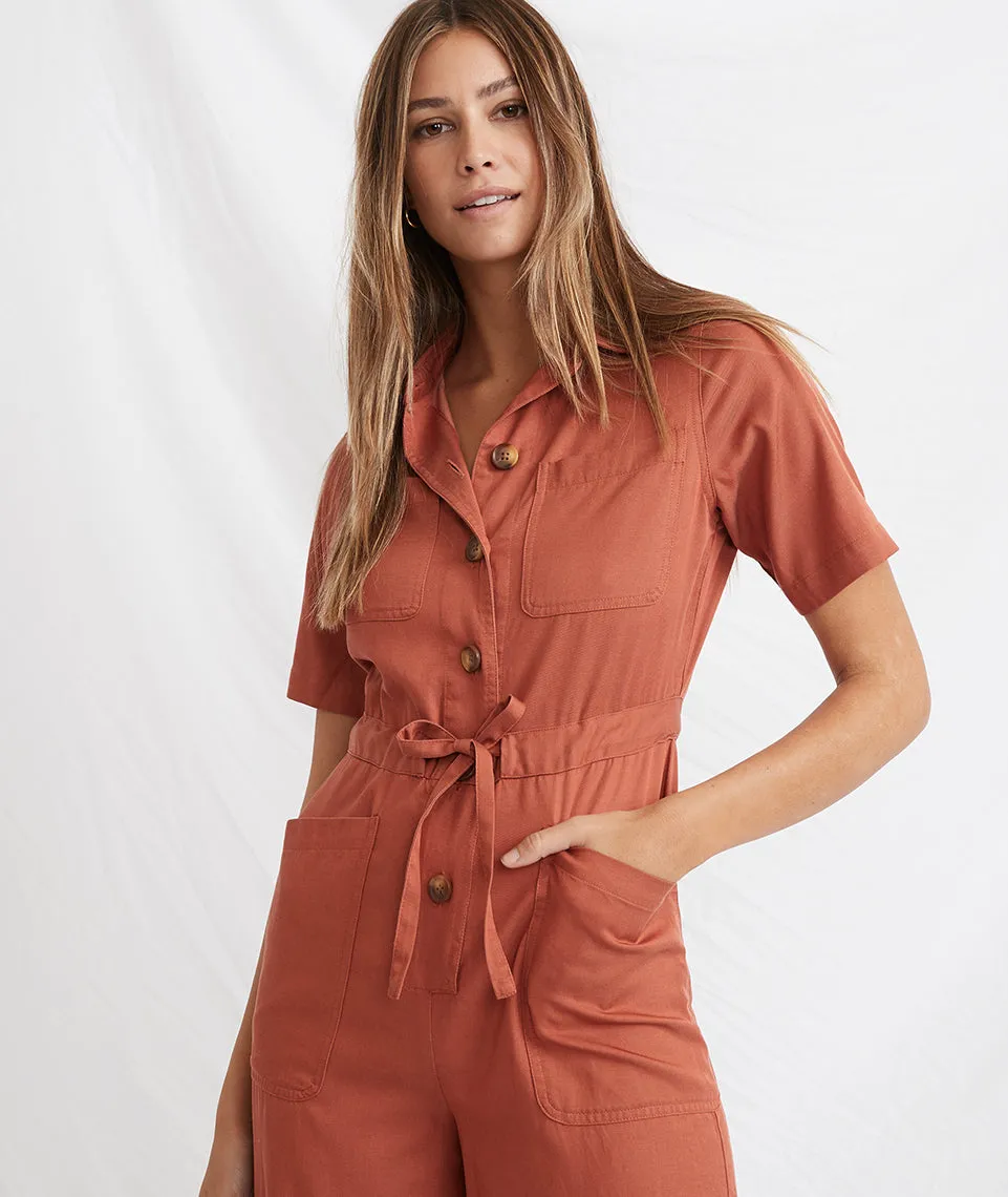 Joni Jumpsuit in Baked Clay sold by Marine Layer product image thumbnail 3