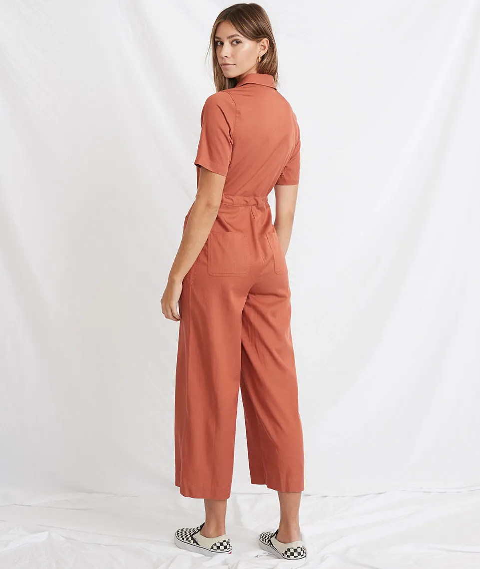 Joni Jumpsuit in Baked Clay sold by Marine Layer product image thumbnail 4
