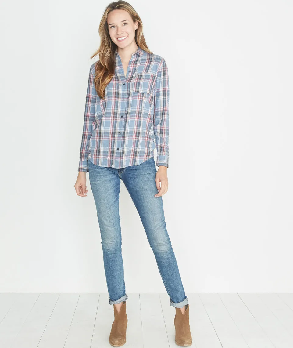 Marigold Plaid Button Down sold by Marine Layer product image thumbnail 4