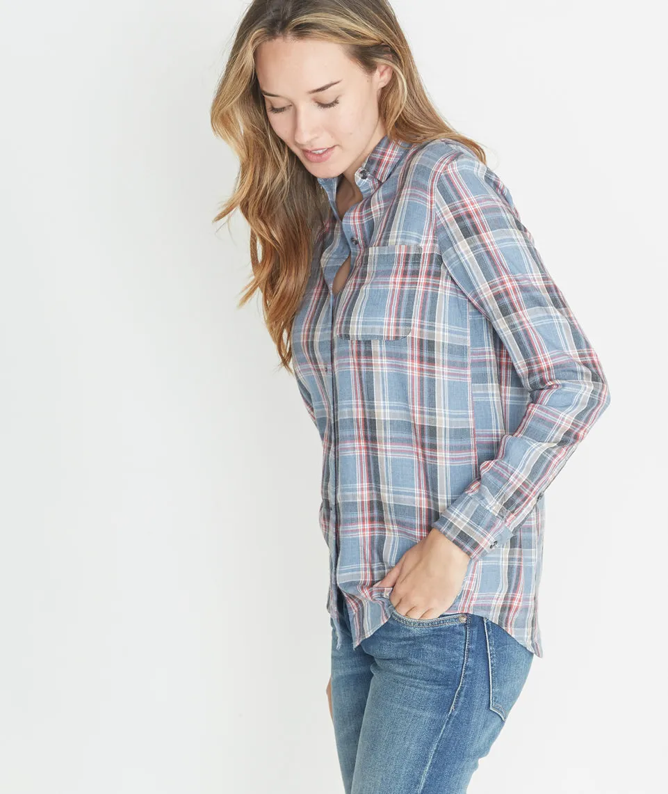 Marigold Plaid Button Down sold by Marine Layer product image thumbnail 2