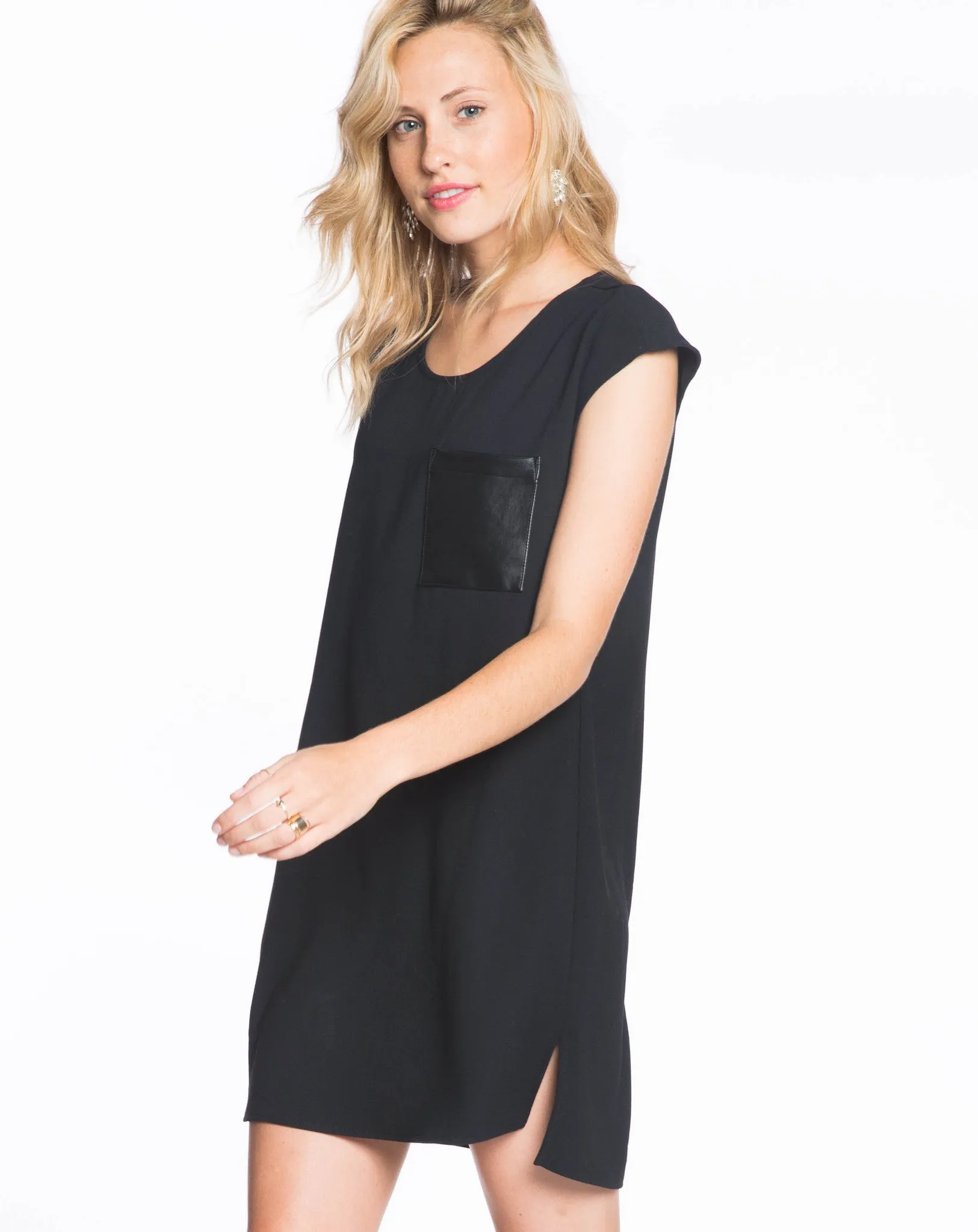 Crepe Shift Dress - Black sold by Marine Layer product image thumbnail 2