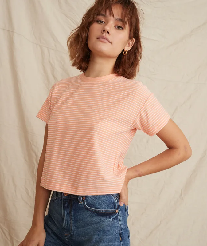 Lydia Top in Papaya Punch sold by Marine Layer