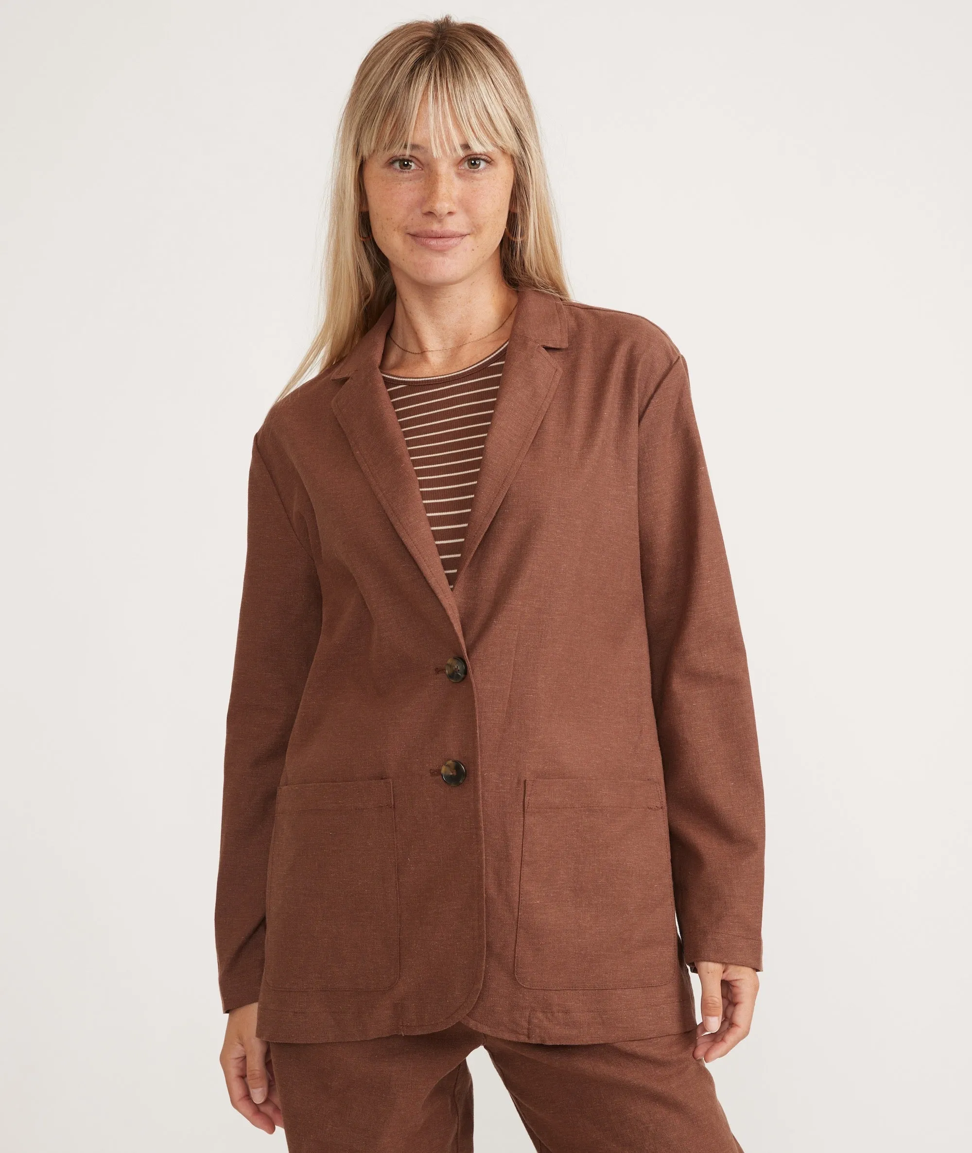 Flora Hemp Blazer sold by Marine Layer product image thumbnail 2