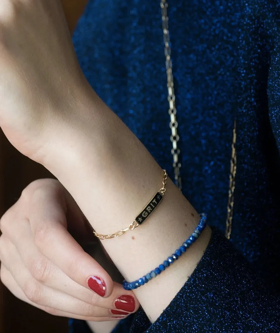 Kris Nations Lapis Faceted Gemstone Beaded Bracelet sold by Marine Layer product image thumbnail 2