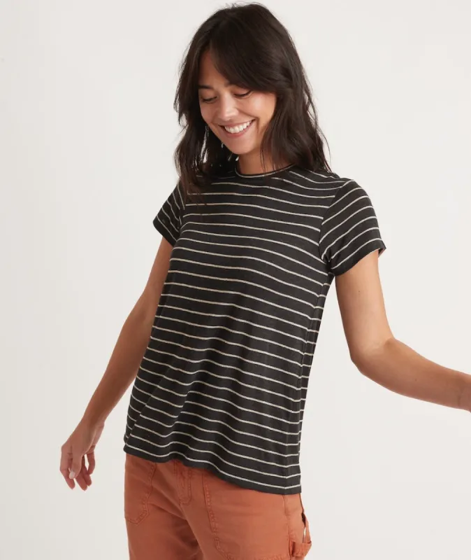 Swing Crew in Lurex Stripe sold by Marine Layer