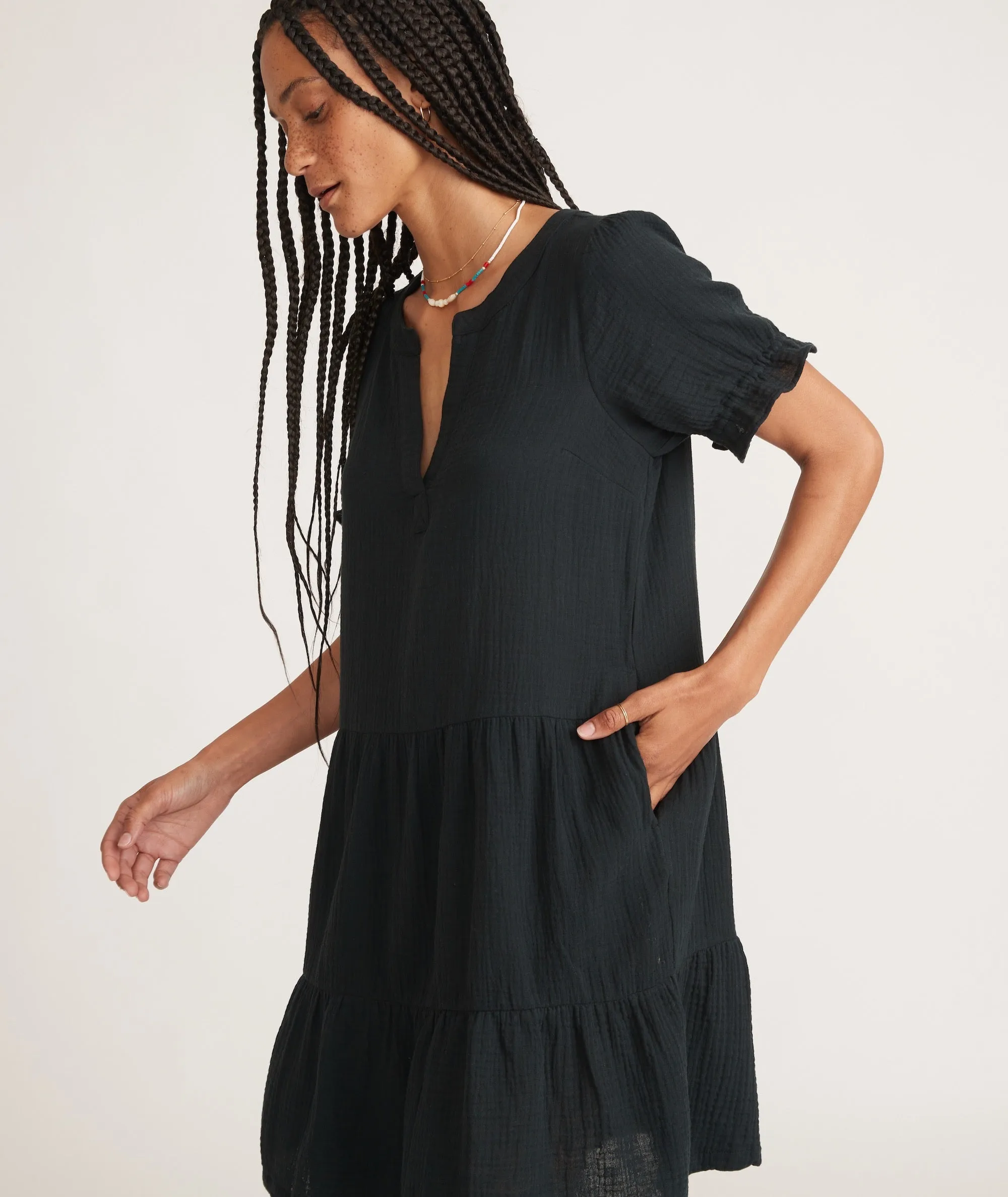Jamie Mini Dress in Black sold by Marine Layer product image thumbnail 4