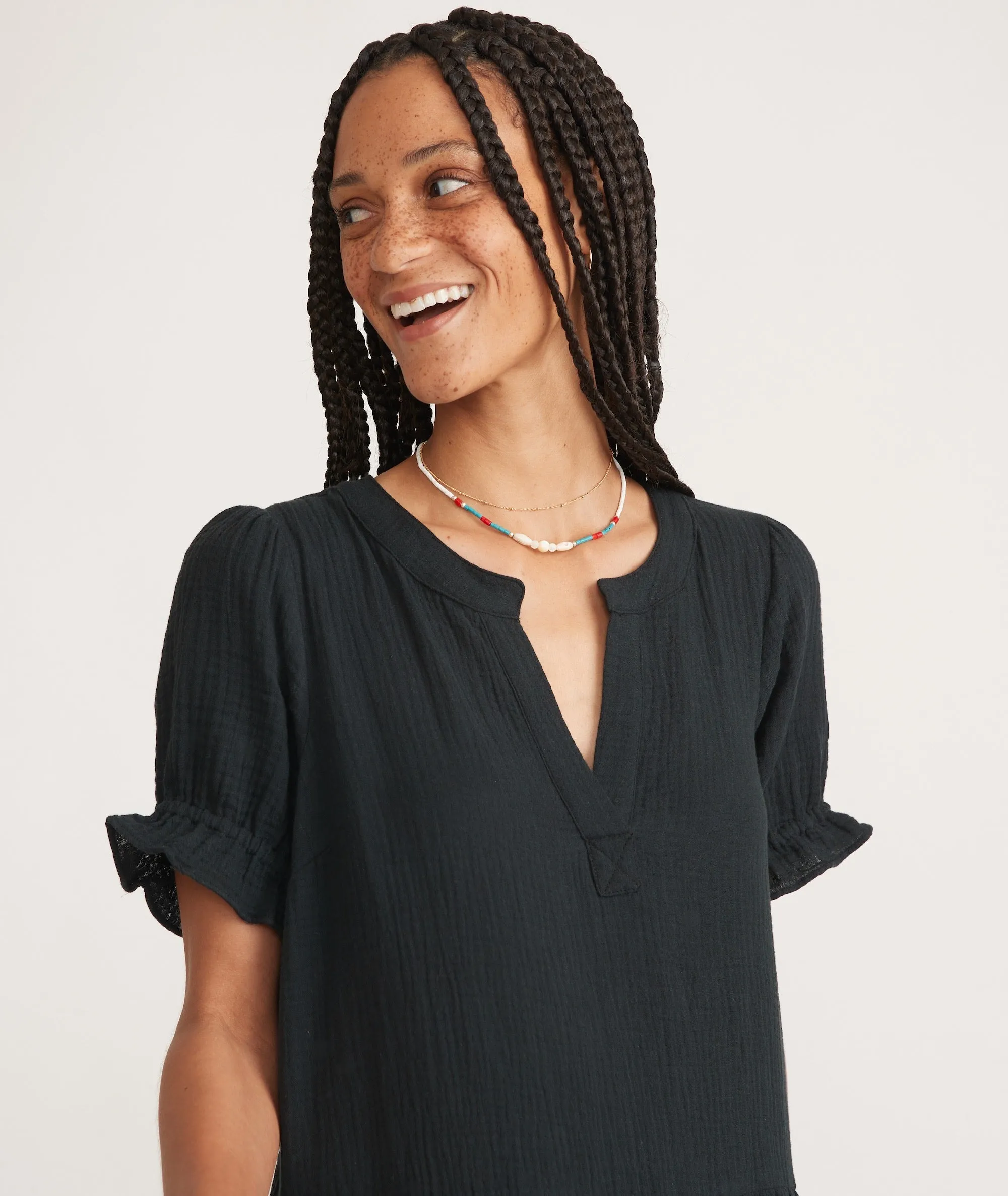 Jamie Mini Dress in Black sold by Marine Layer product image thumbnail 2