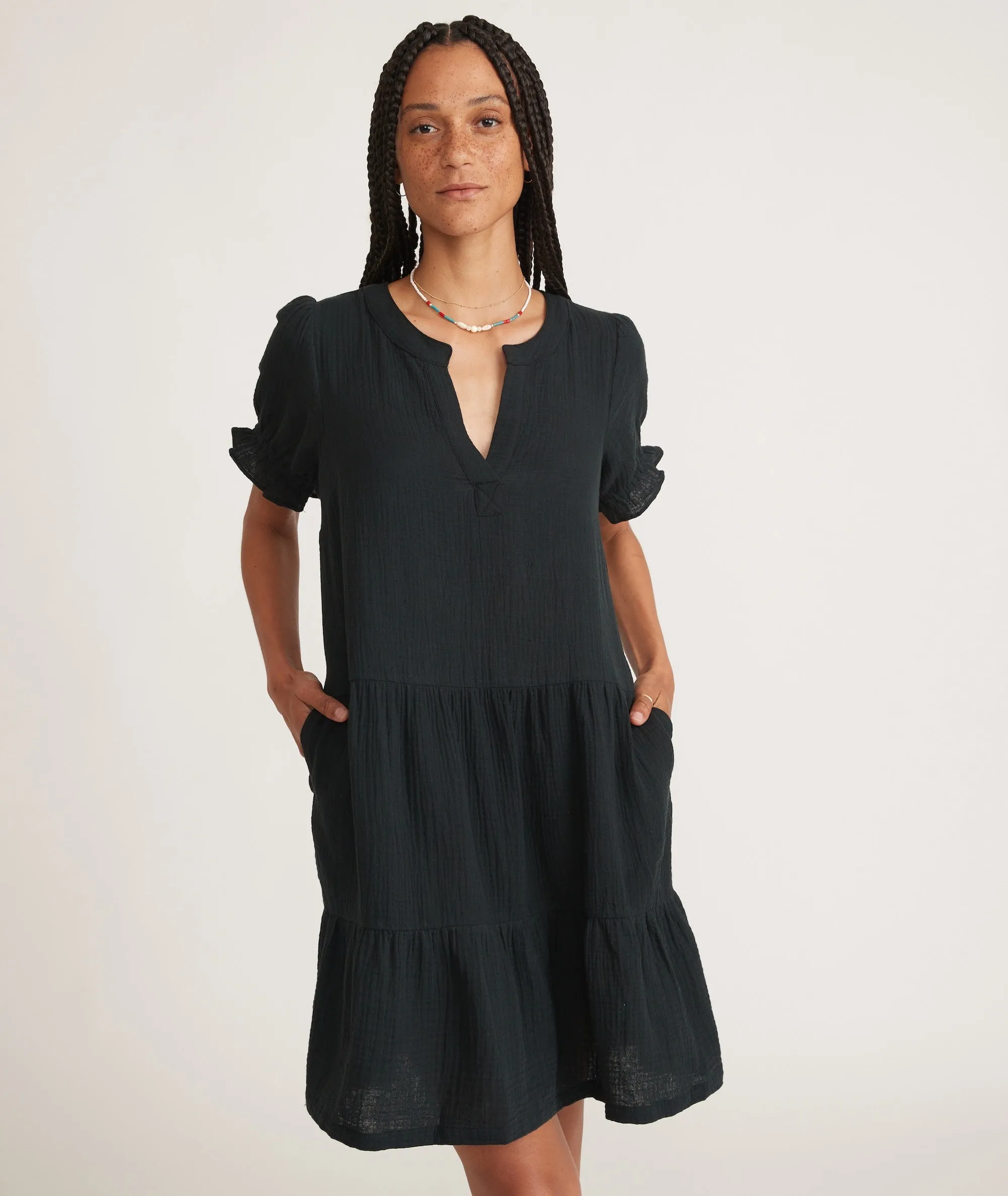Jamie Mini Dress in Black sold by Marine Layer product image thumbnail 3